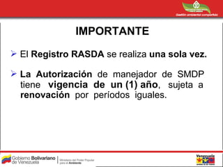 Api Rasda Control De Actividades Manejadoras De Desechos Toxicos | PPT