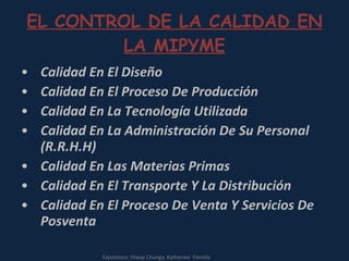 CONTROL DE CALIDAD | PPT