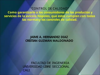 CONTROL DE CALIDAD CLASES.pptx ////////// | PPTX