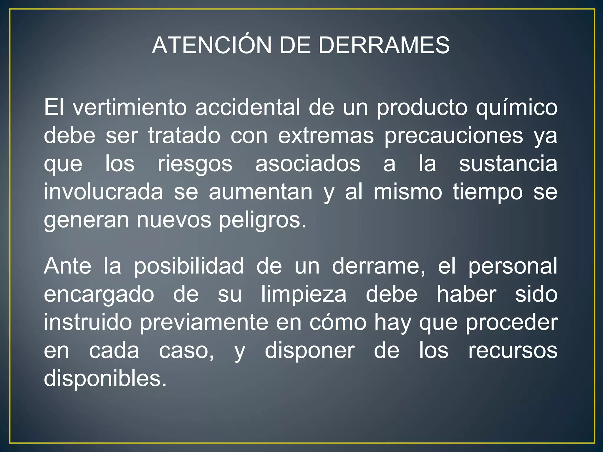 Control de derrames | PPT