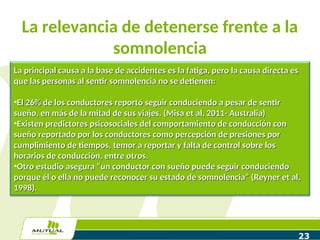 Control de fatiga y somnolencia en la conduccón.ppt