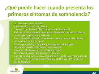Control de fatiga y somnolencia en la conduccón.ppt
