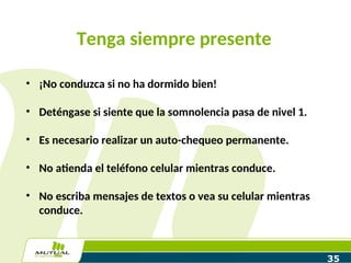 Control de fatiga y somnolencia en la conduccón.ppt