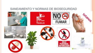 SANEAMIENTO Y NORMAS DE BIOSEGURIDAD
 
