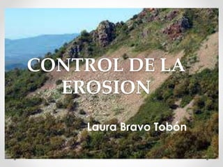 CONTROL DE LA
EROSION
Laura Bravo Tobón
 