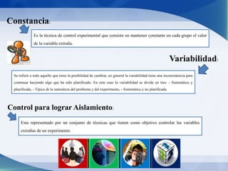 Control de las variables en la investigacion psicologica | PPTX