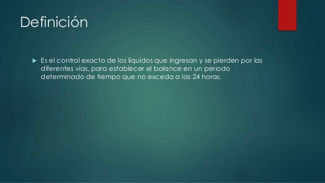 Control de líquidos