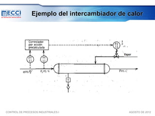 Ejemplo del intercambiador de calor




CONTROL DE PROCESOS INDUSTRIALES I            AGOSTO DE 2012
 