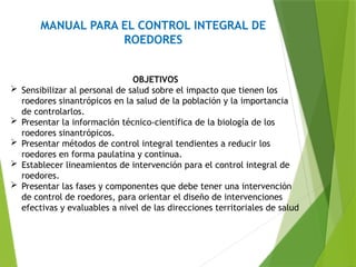 MANEJO INTEGRADO DE PLAGAS Y CONTROL DE ROEDORES | PPTX