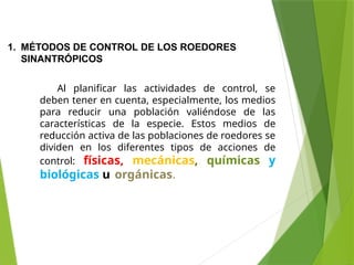 MANEJO INTEGRADO DE PLAGAS Y CONTROL DE ROEDORES | PPTX