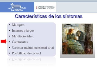 Características de los síntomasCaracterísticas de los síntomas
 
