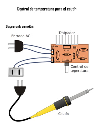 Control de temperatura para el cautín 
Diagrama de conexión: 
 