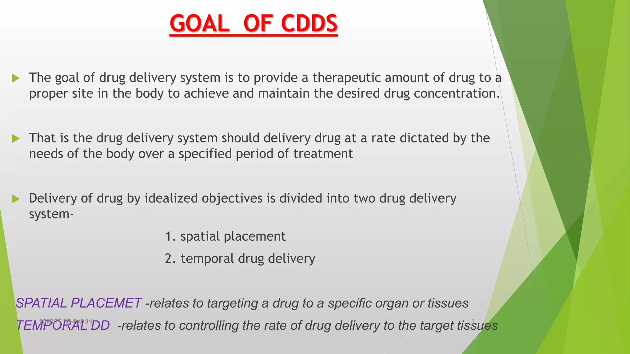 Control drug delivery system | PPTX | Chemistry | Science
