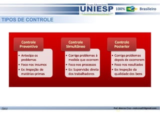 17 
TIPOS DE CONTROLE 
TGA II Prof. Marcos Cruz – mdccruz01@gmail.com 
 