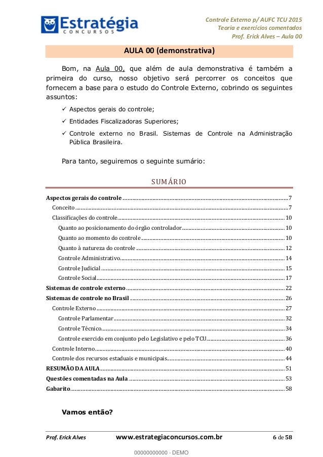 Cursos tcu