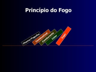 Chama/Fagulha Combustível Comburente Calor Fogo Princípio do Fogo 