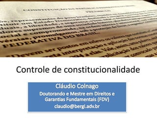 Controle de constitucionalidade
 