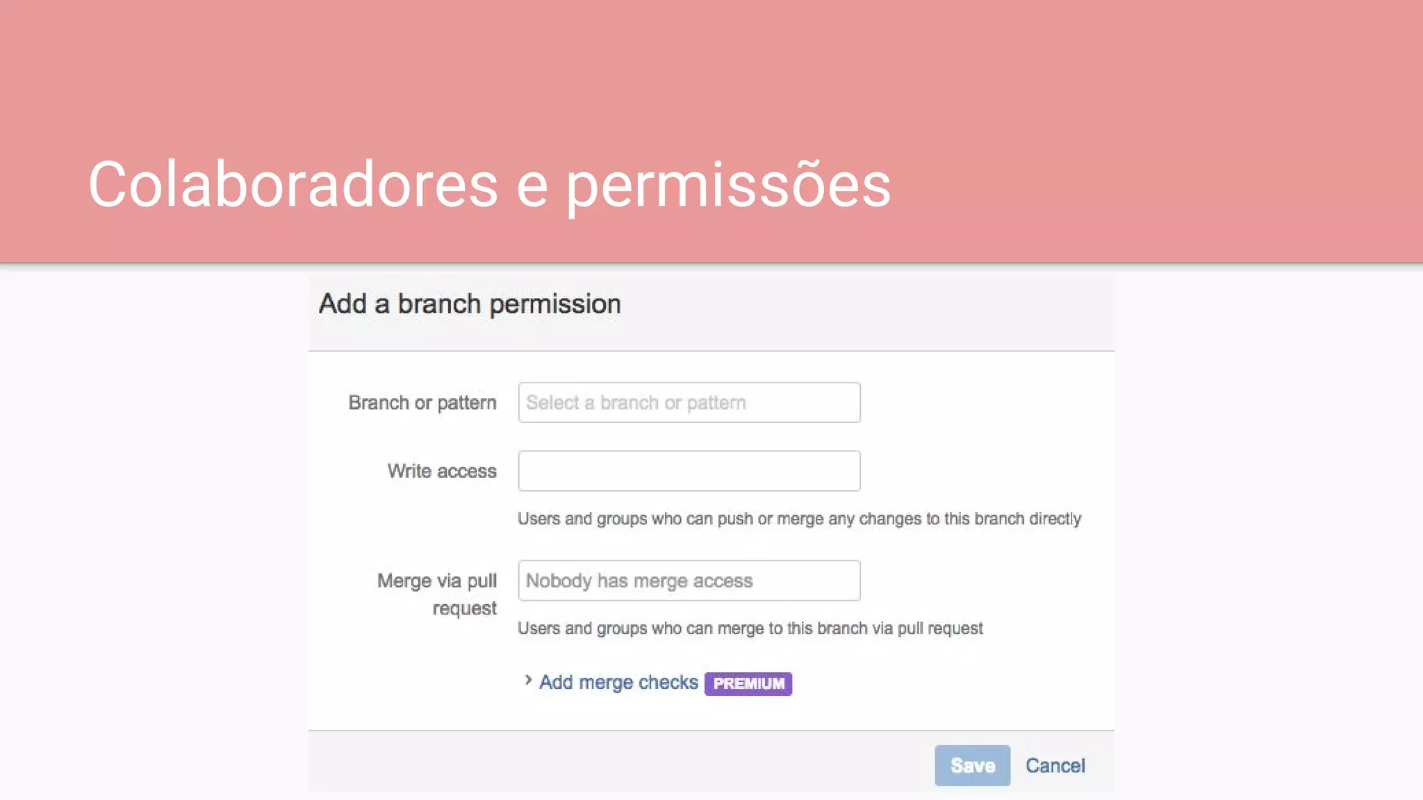 Colaboradores e permissões
 
