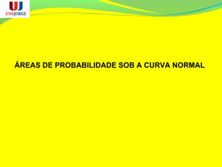 ÁREAS DE PROBABILIDADE SOB A CURVA NORMAL
 