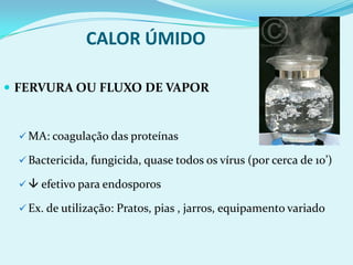 Dinâmica do Controle de MicrorganismosLaboratóriosAlimentosMedicamentosConsultóriosHospitaisIndústriaEquipamentosMateriaisMicrorganismos    Níveis aceitáveis     Controle