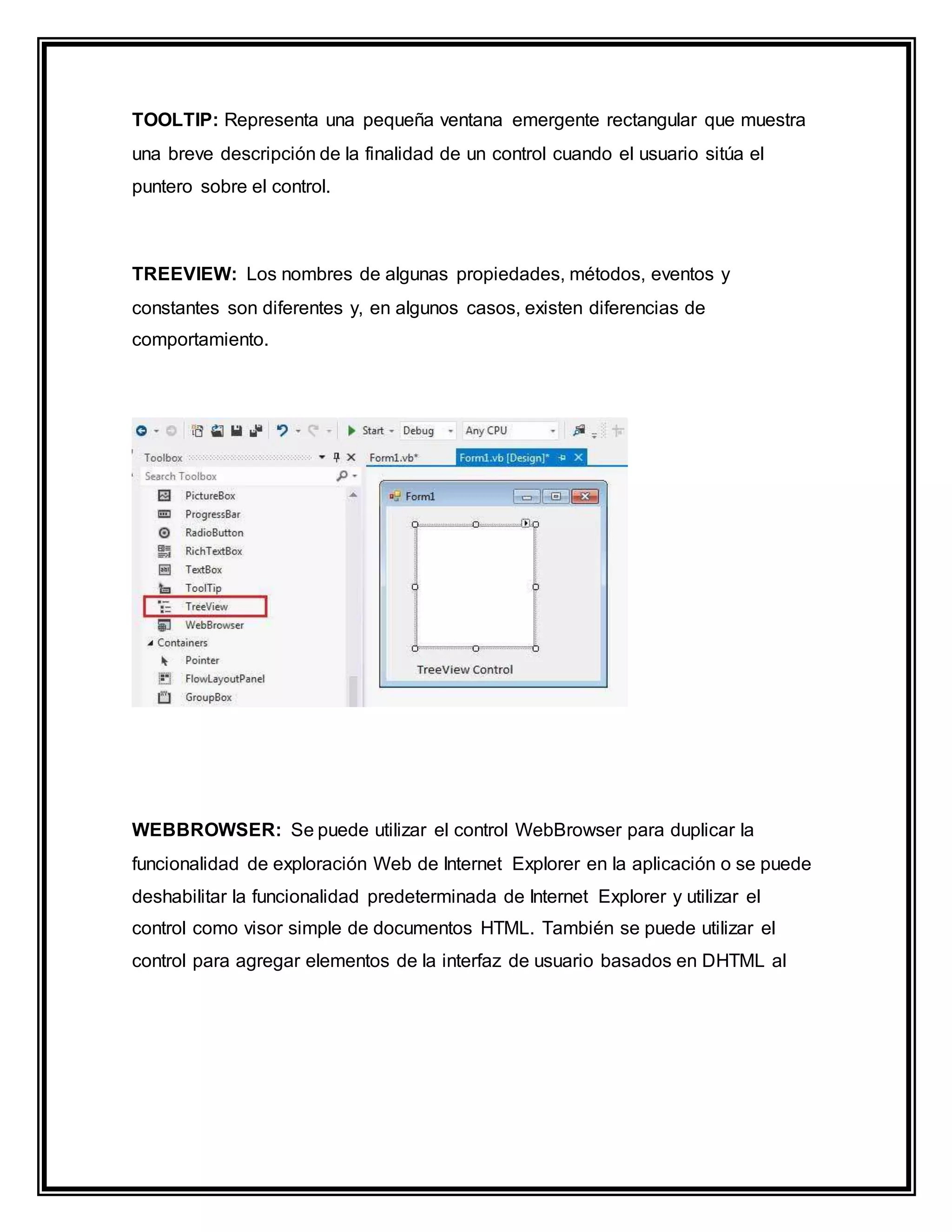 CONTROLES COMUNES VISUAL BASIC | DOCX | Programming Languages | Computing