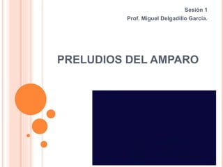 PRELUDIOS DEL AMPARO
Sesión 1
Prof. Miguel Delgadillo García.
 