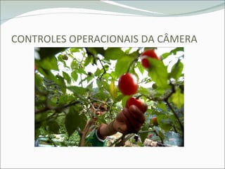 CONTROLES OPERACIONAIS DA CÂMERA 
