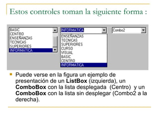 Controles Vb Listbox Y Combo Box | PPT