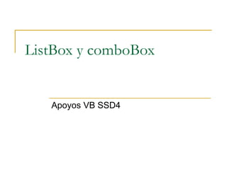 ListBox y comboBox Apoyos VB SSD4 
