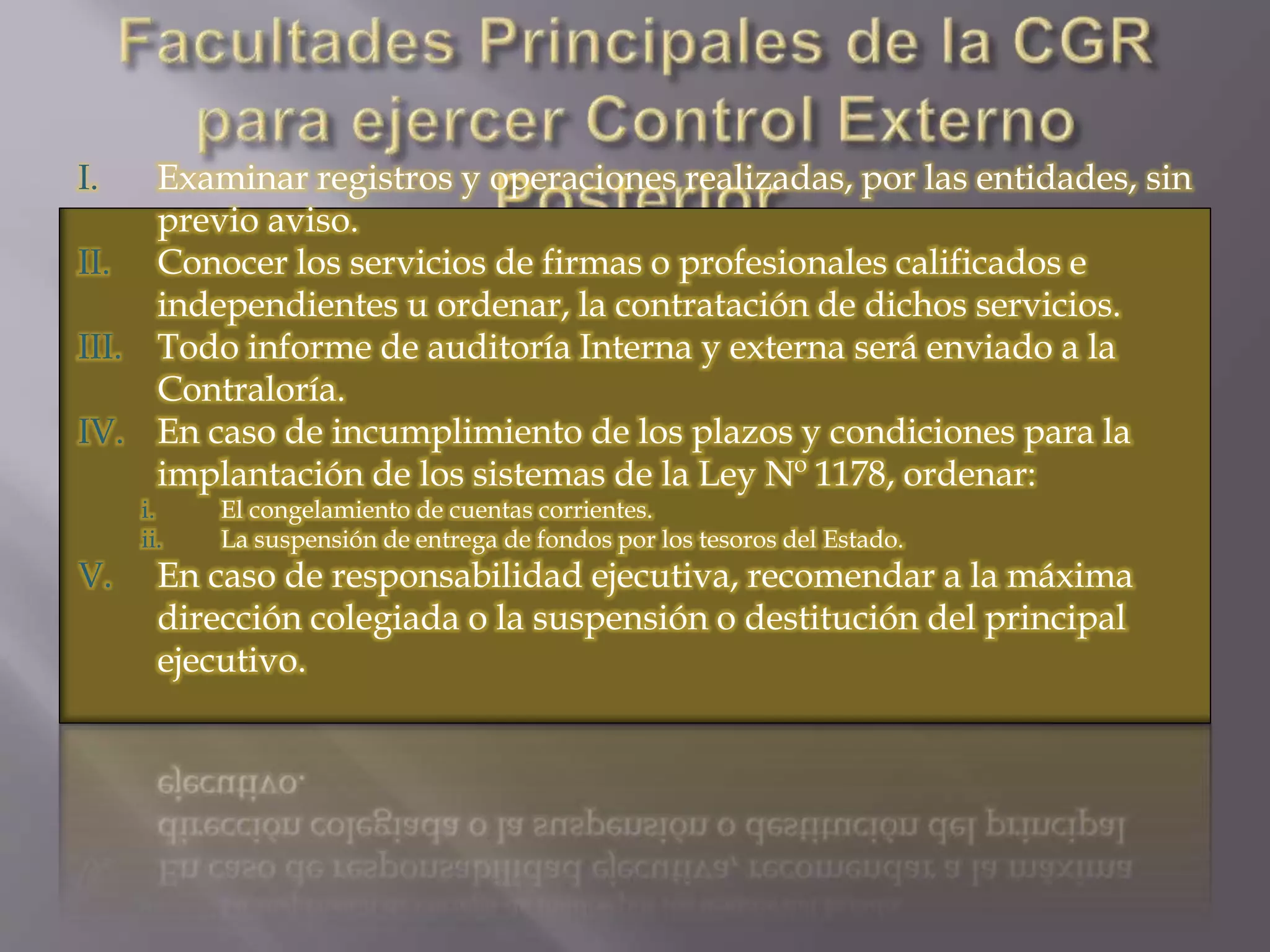Control externo posterior | PPT