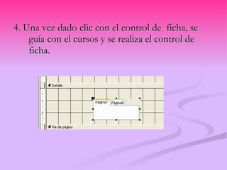 4. Una vez dado clic con el control de  ficha, se guía con el cursos y se realiza el control de ficha. 