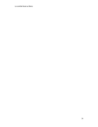 Le contrôle fiscal au Maroc
26
 