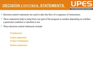 Control flow stataements | PPT