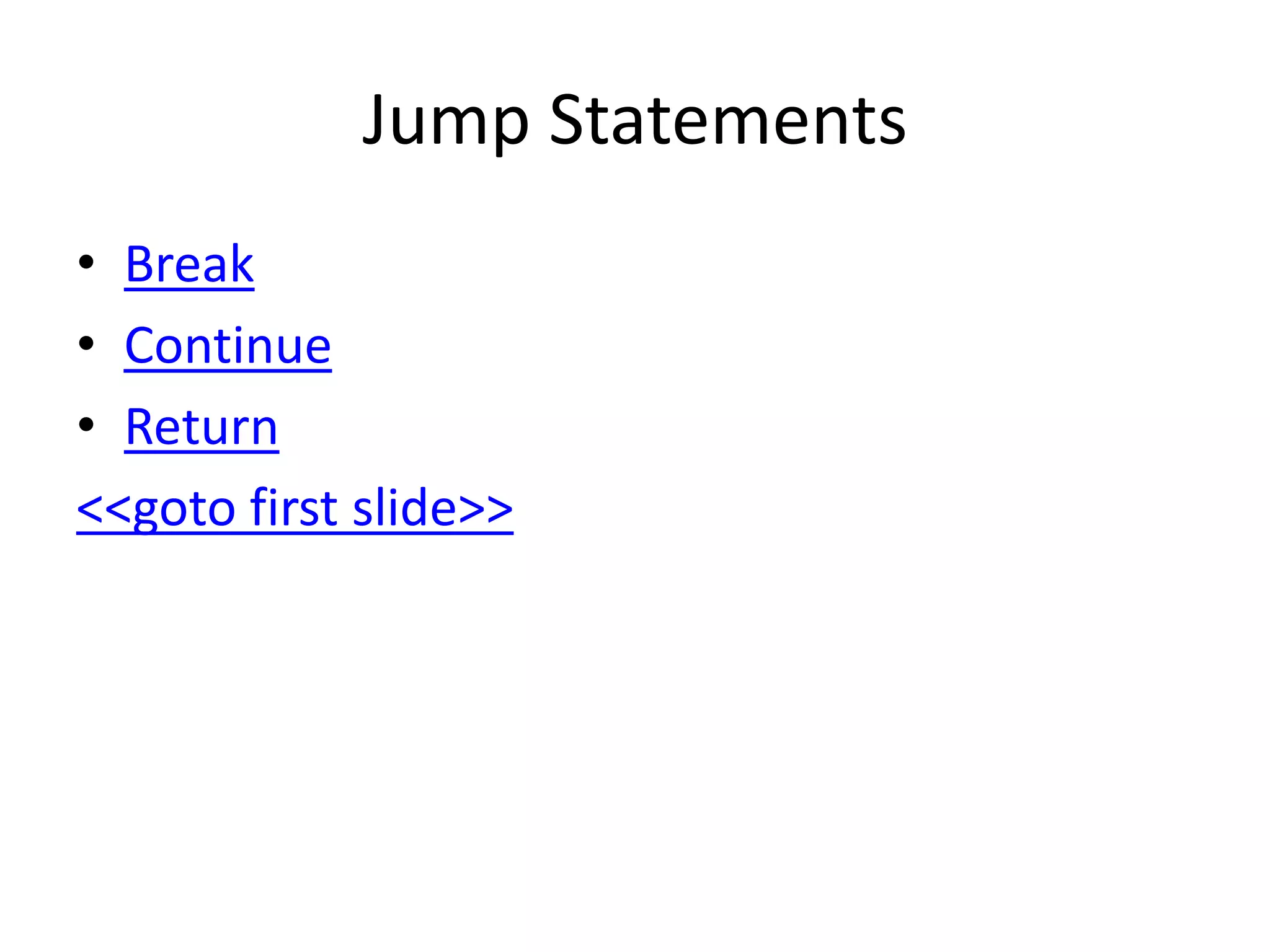 Control flow statements in java | PPTX | Programming Languages | Computing