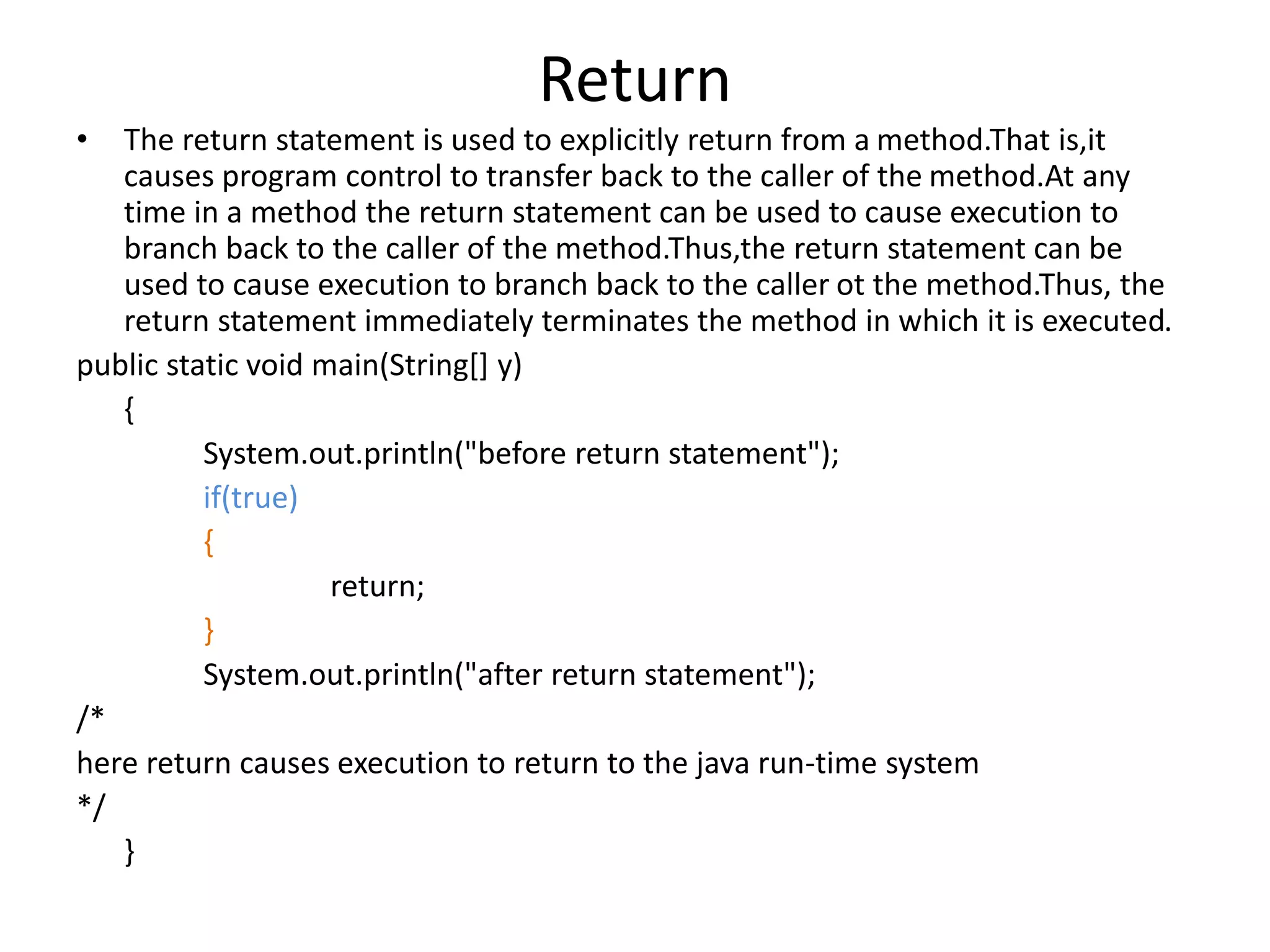 Control flow statements in java | PPTX