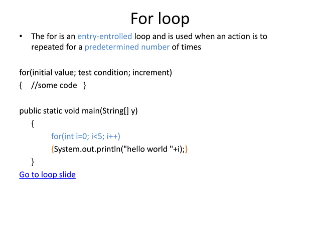 Control flow statements in java | PPT