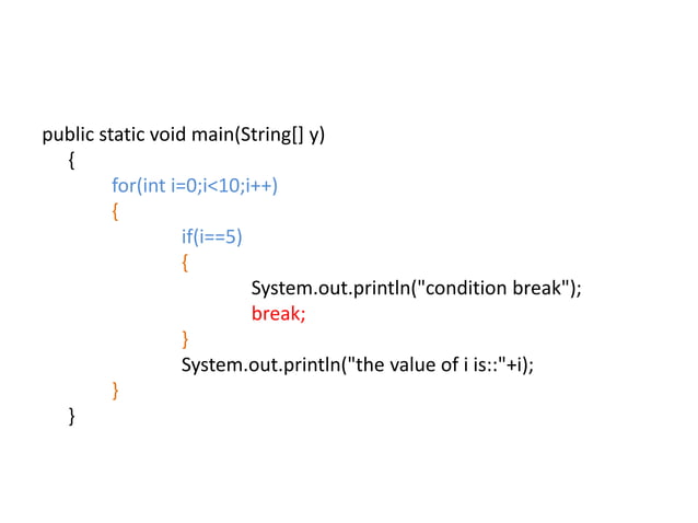 Control flow statements in java | PPTX | Programming Languages | Computing
