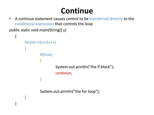Control flow statements in java | PPT