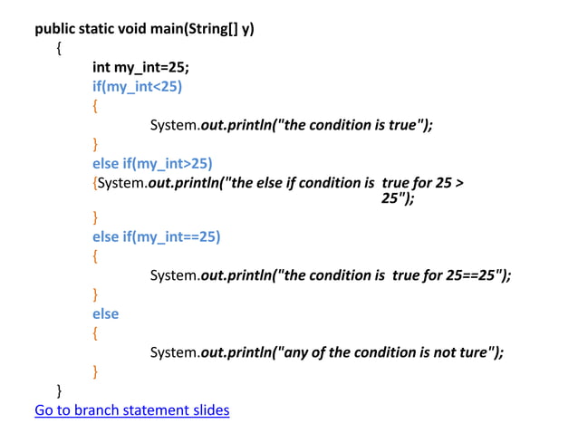 Control flow statements in java | PPT