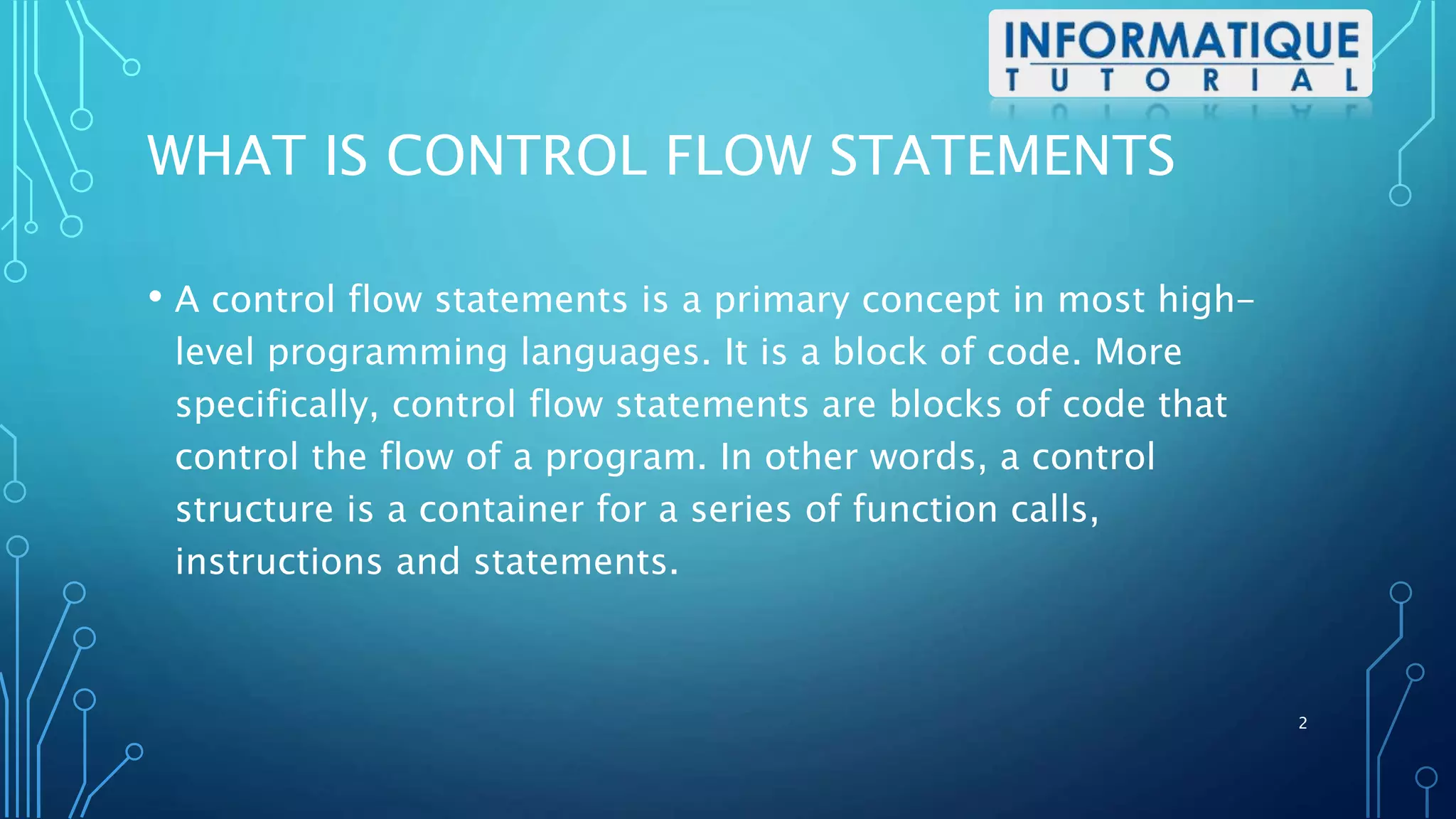 Control Flow Statements | PPTX