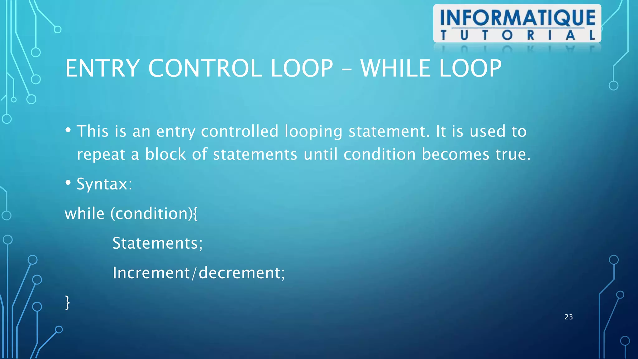 Control Flow Statements | PPTX