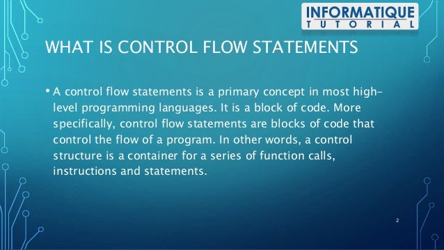 Control Flow Statements