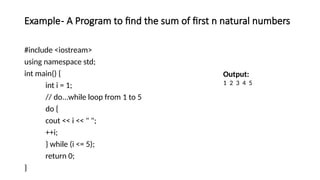Control Flow Statements in Programming in C++ | PPTX