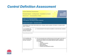 Control Definition Assessment
 
