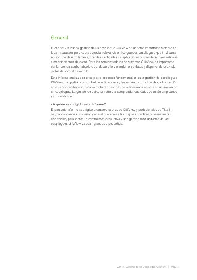 Control General de un Despliegue QlikView
