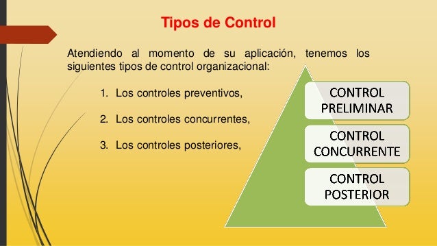 Resultado de imagen para tipos de control organizacional