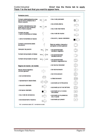 Control Industrial Error! Use the Home tab to apply
Título 1 to the text that you want to appear here.
Tecnológico Vida Nueva Página 57
 
