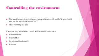 Controlling humidity and temperature when lashing PDF