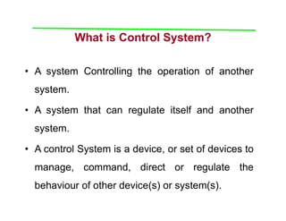 Comprehensive Introduction to Control Systems: Concepts, Types, and ...