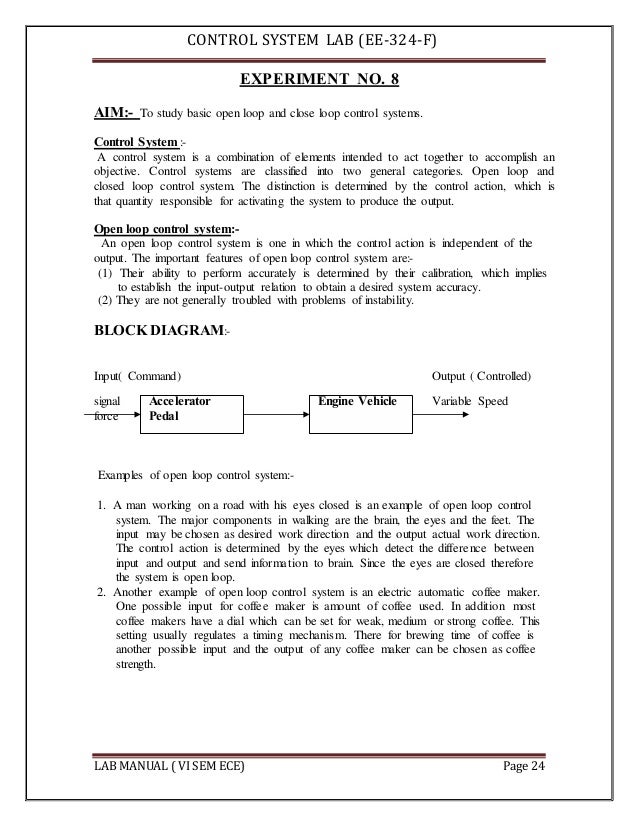 CONTROL SYSTEM LAB MANUAL